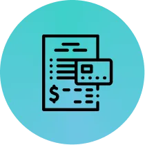 Icon representing balance enquiries and mini-statements in cGrate mobile banking