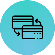 Icon representing bank transfers in cGrate mobile banking