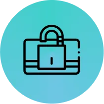 Icon representing built-in security in cGrate mobile banking