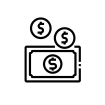 Icon representing cash withdrawal requests in cGrate mobile banking